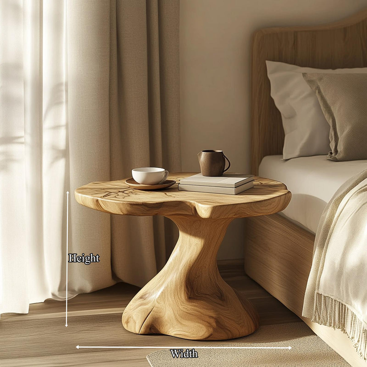 Rustic Wooden Nightstand Bedroom Decor