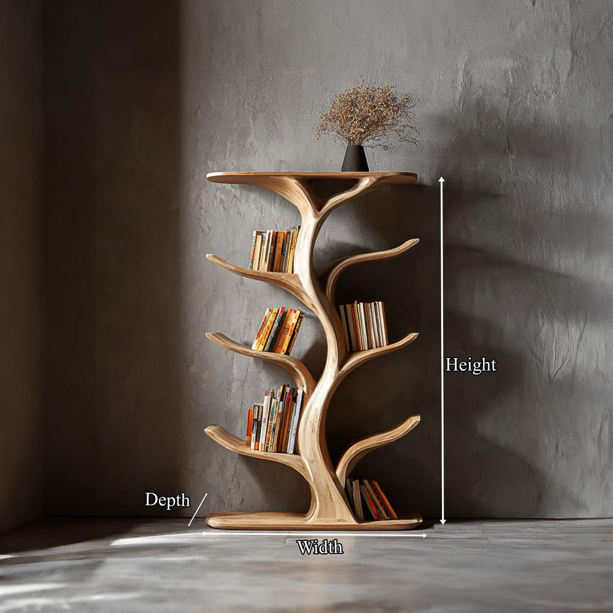 Midcentury Modern Tree Display Study Room