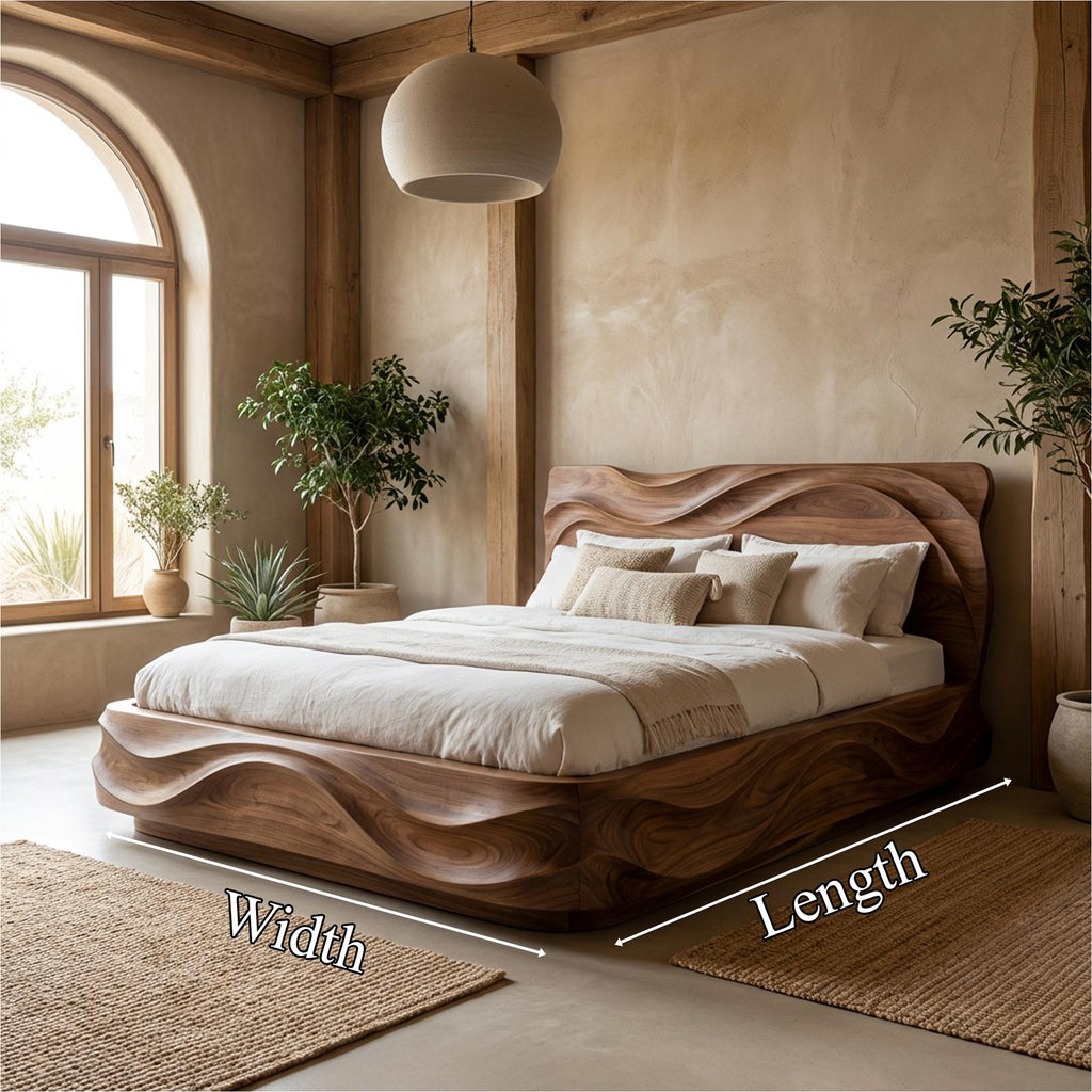 Rustic King Bed Frame For Bedroom Or Private Room