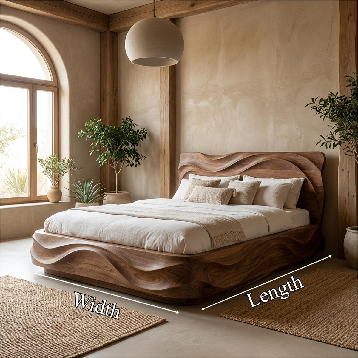 Rustic King Bed Frame For Bedroom Or Private Room