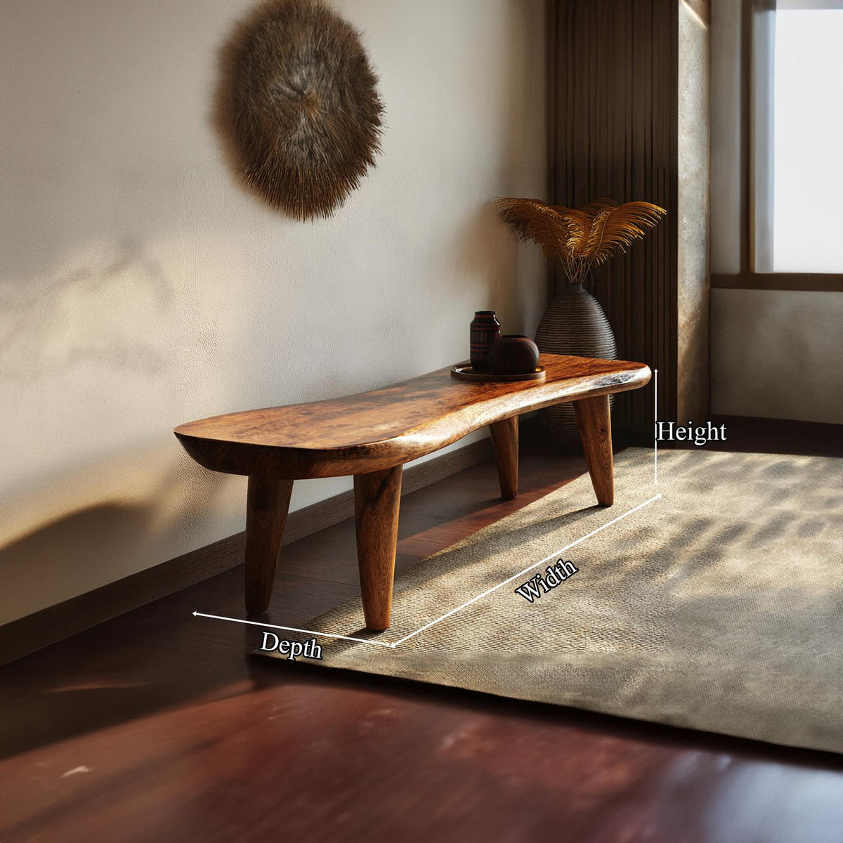 Rustic Handmade Bench Entryway Living Room Furniture