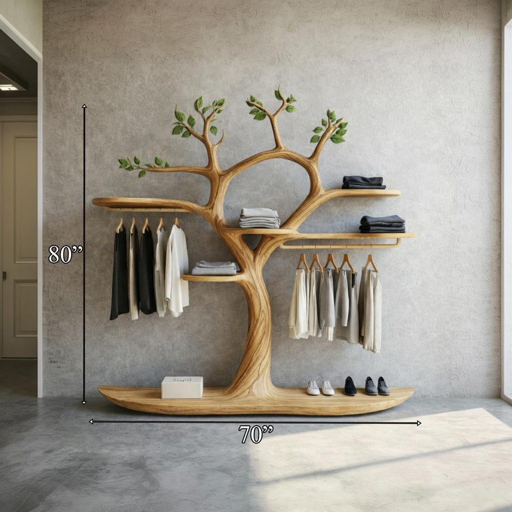 Rustic Tree Style Coat Rack Home Entryway Decor