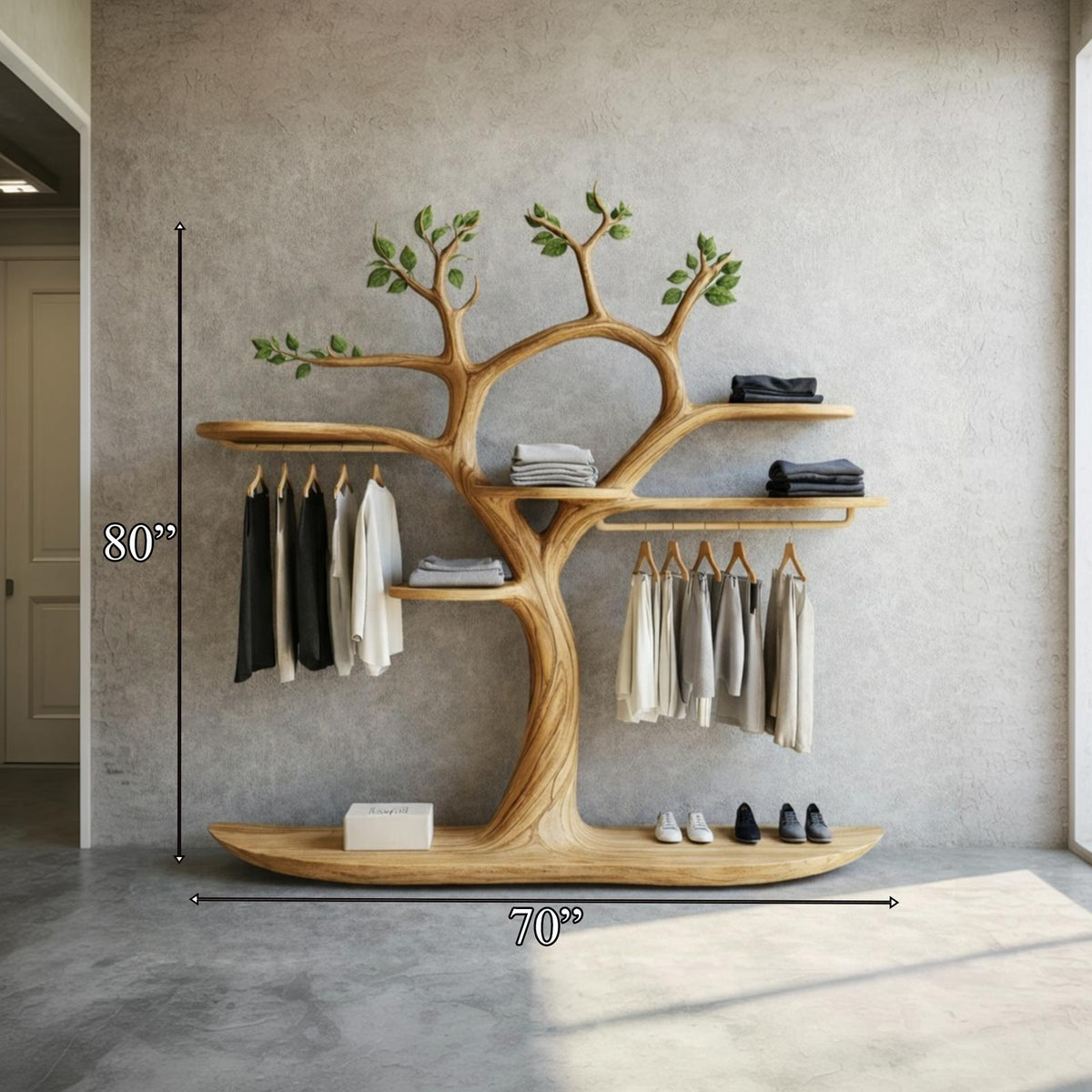 Rustic Tree Style Coat Rack Home Entryway Decor