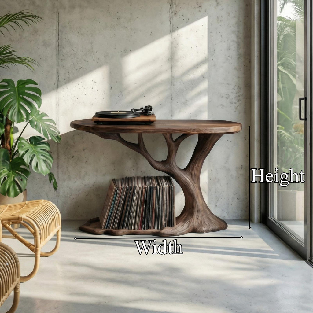 Modern Tree Shaped Record Player Stand Living Room