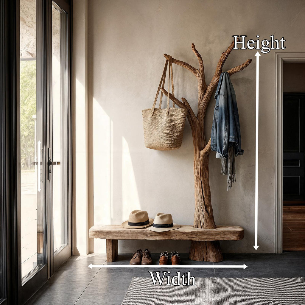 Rustic Tree Coat Rack Entryway And Hallway