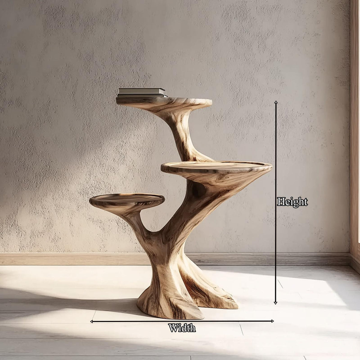 Rustic End Table Living Room Storage