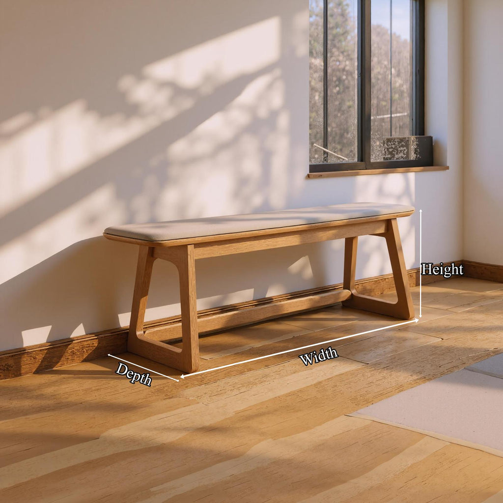 Mid Century Bench Entryway Dining Room Modern Seating
