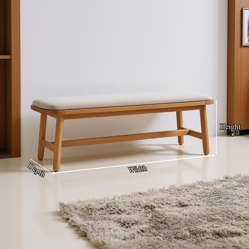 Mid Century Bench Bedroom Accent Furniture