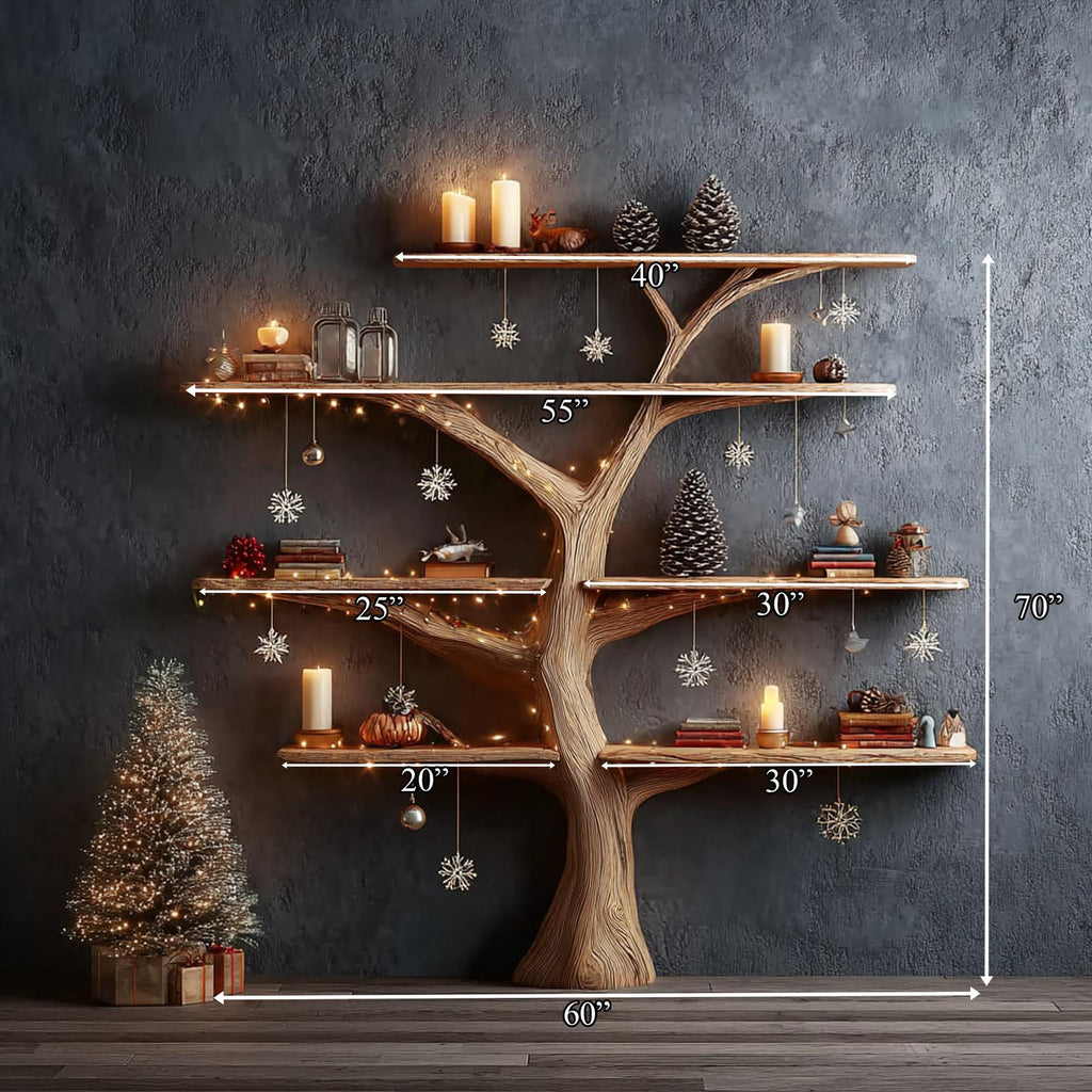Mid Century Tree Bookshelf Living Bedroom