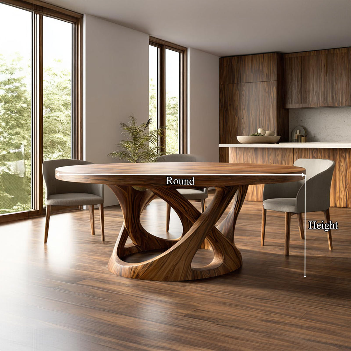 Organic Modern Dining Table Dining Room Or Kitchen