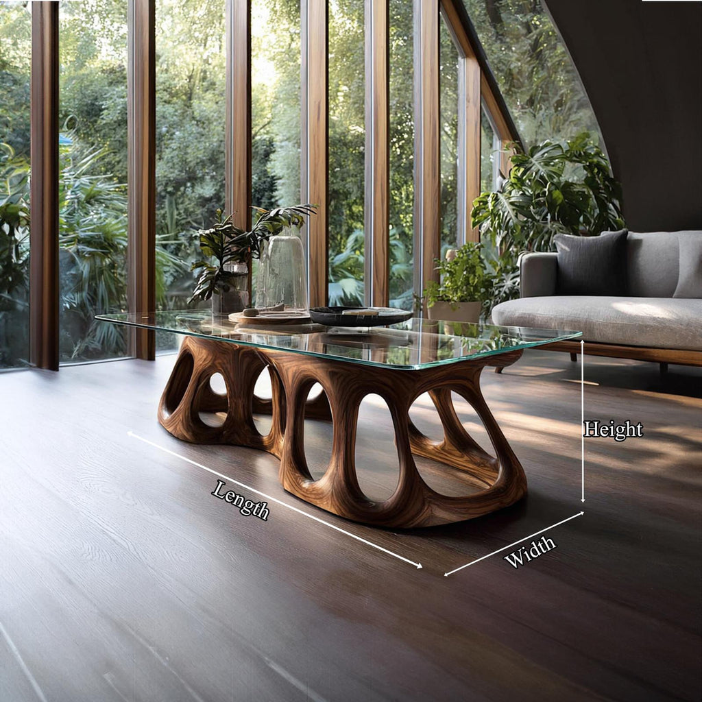 Mid Century Sculptural Coffee Table Modern Living Room