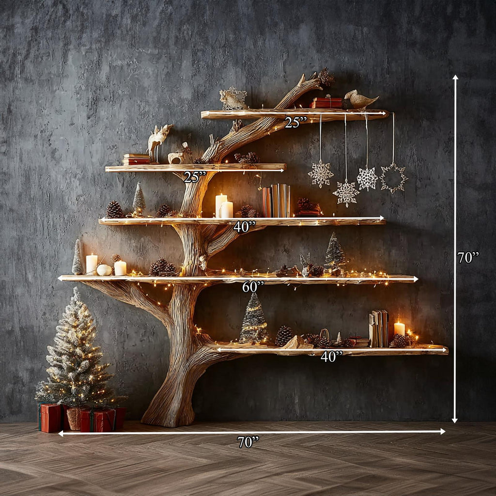 Rustic Tree Bookshelf Living Study