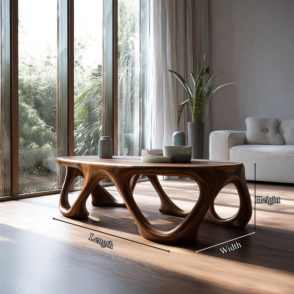 Mid Century Sculptural Coffee Table Living Room