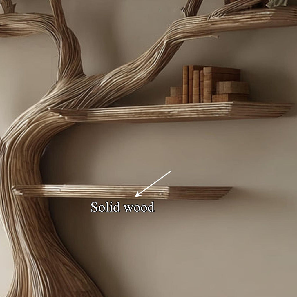 Rustic Tree Bookshelf Living Room