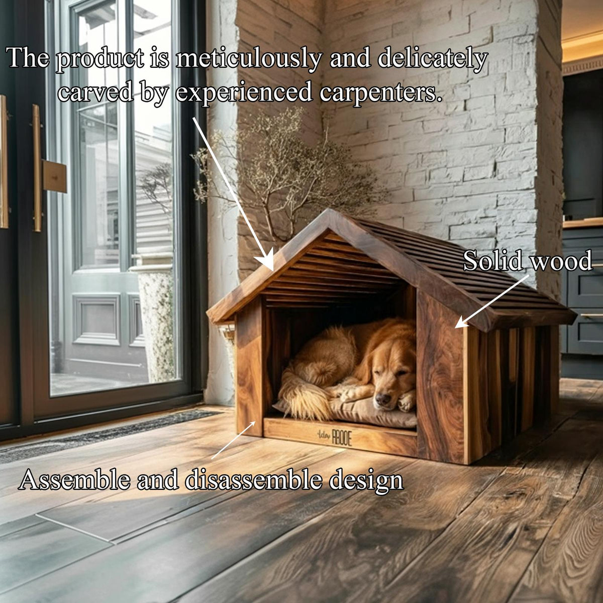Mid Century Pet House Indoor Dog Lounge