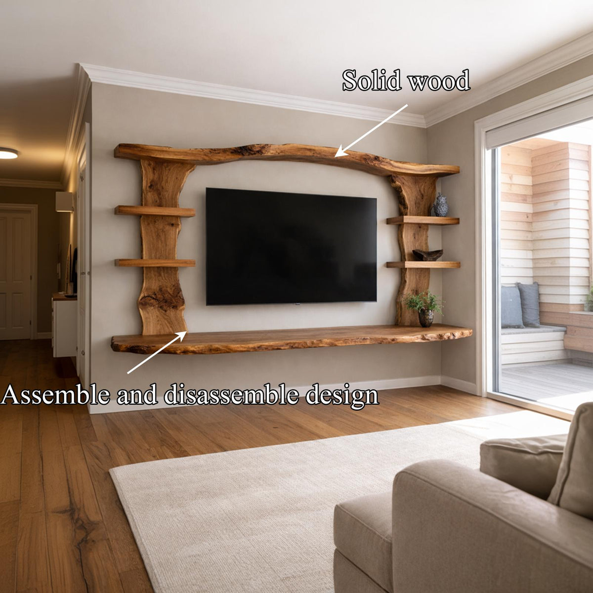 Organic Modern Floating TV Unit For Living Room And Lounge
