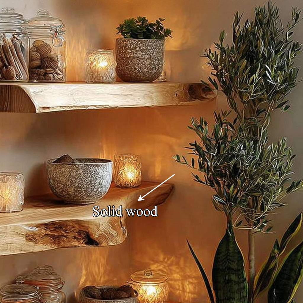 Rustic Floating Shelf Minimalist Living Room Storage