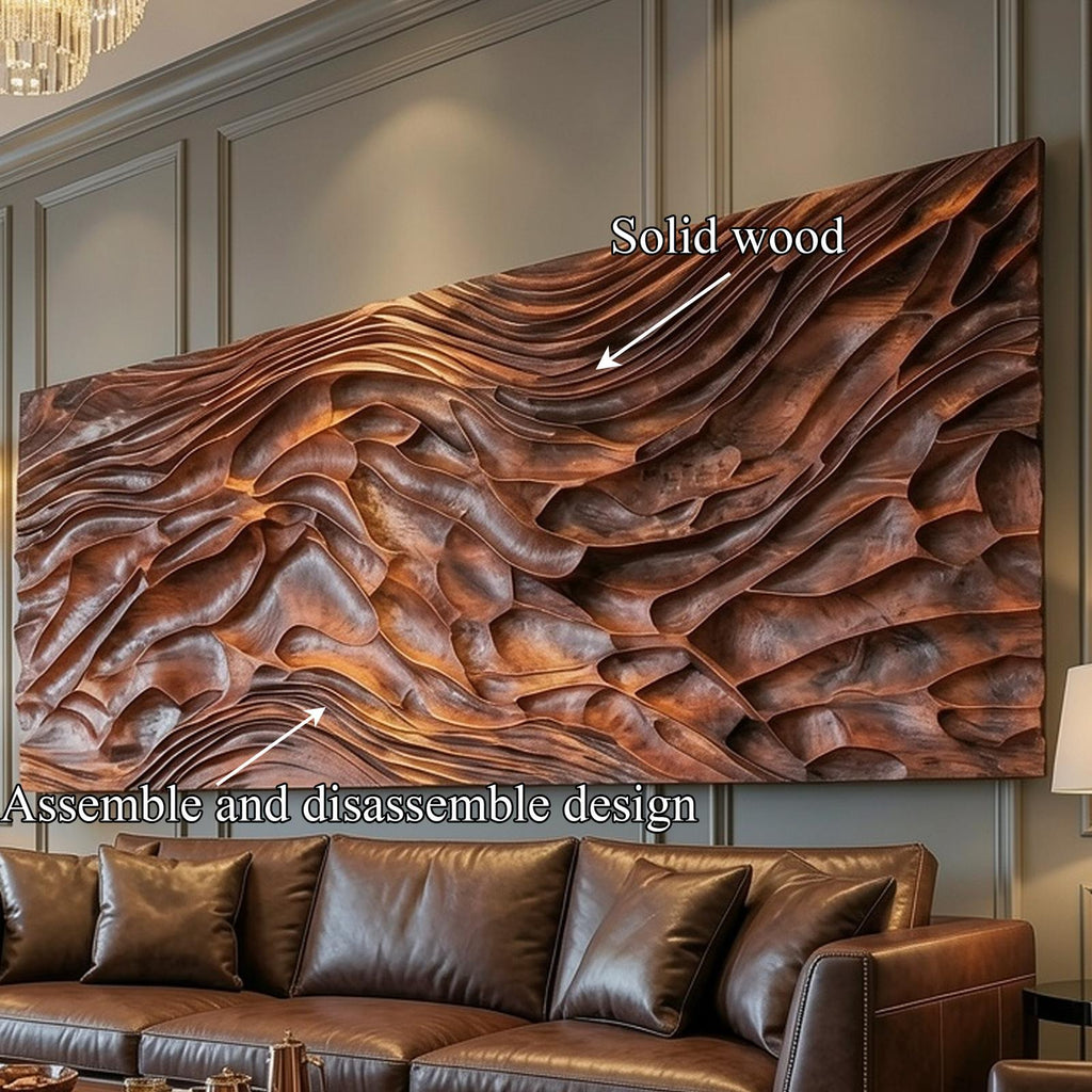 Modern Carved Wood Wall Art Living Room And Lounge