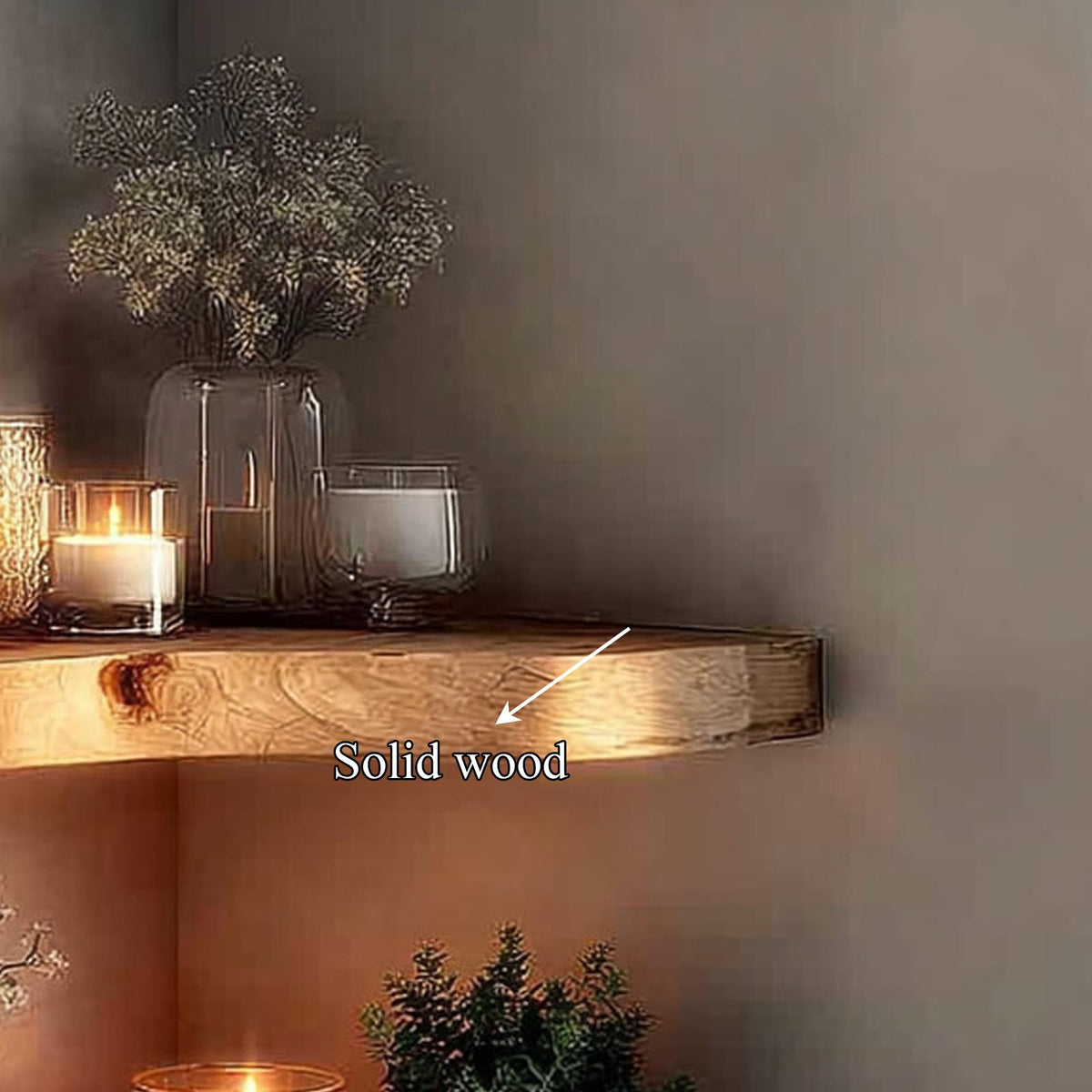 Rustic Corner Wall Shelf Bathroom
