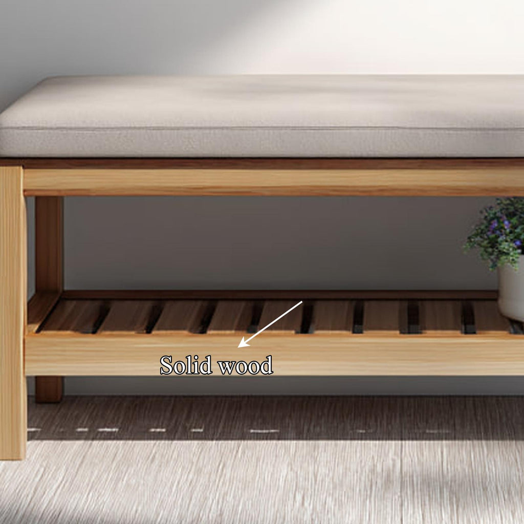 Midcentury Farmhouse Shoe Bench Entryway