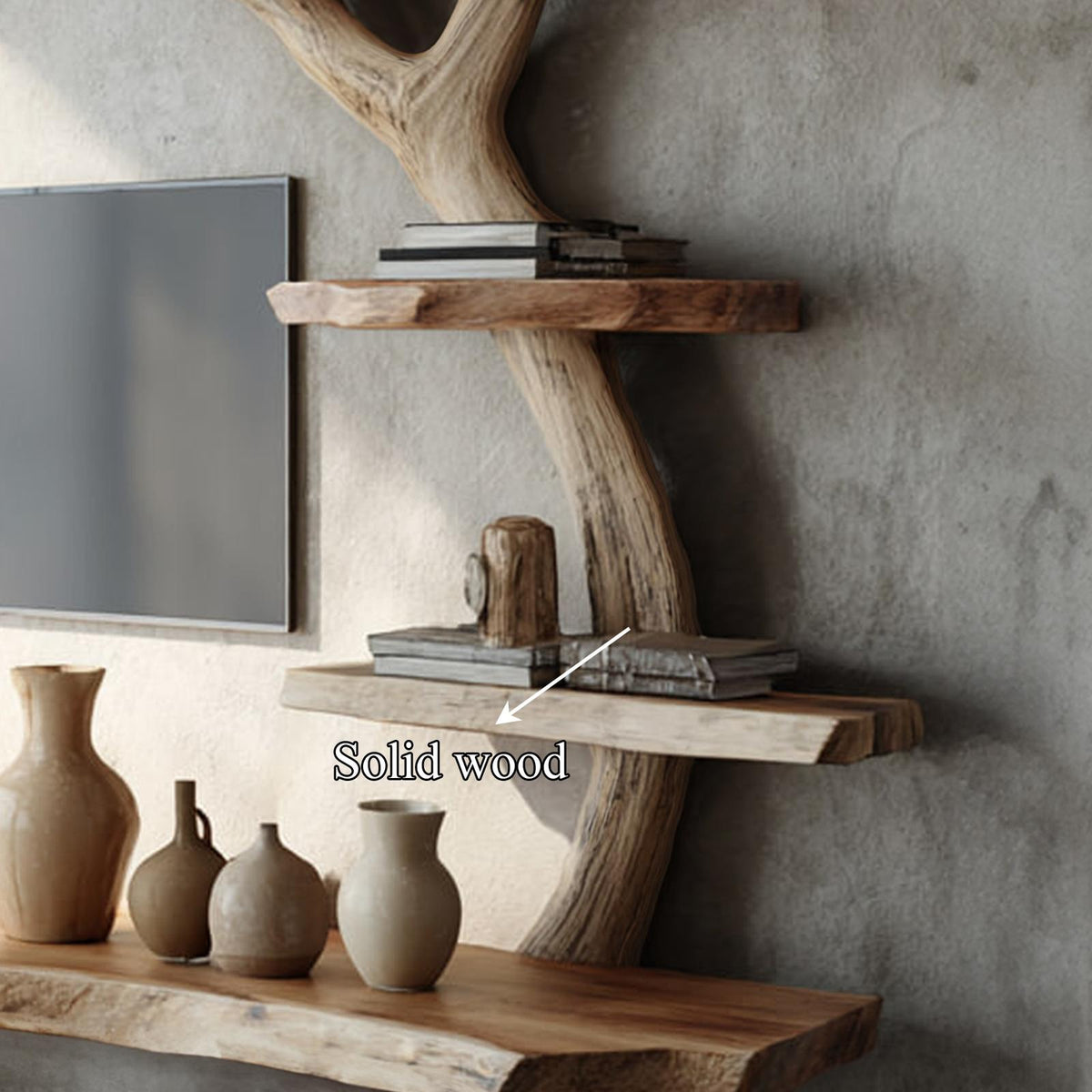 Rustic Branch TV Stand Living Room