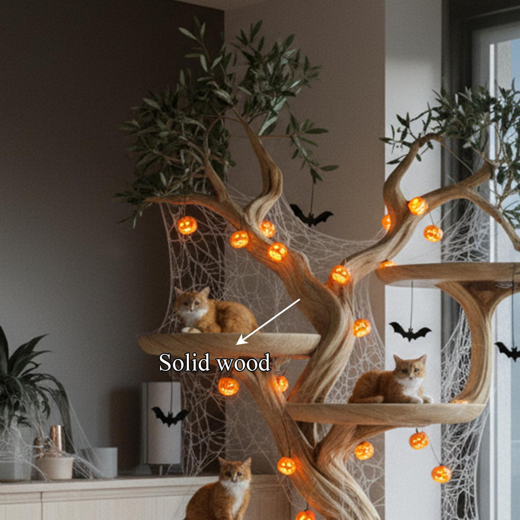 Mid Century Halloween Cat Furniture Living Room