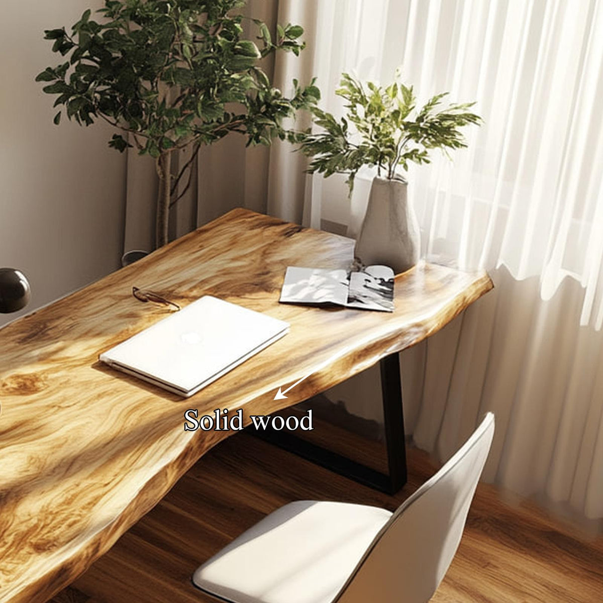 Rustic Live Edge Modern Work Desk Home Office And Studio Room