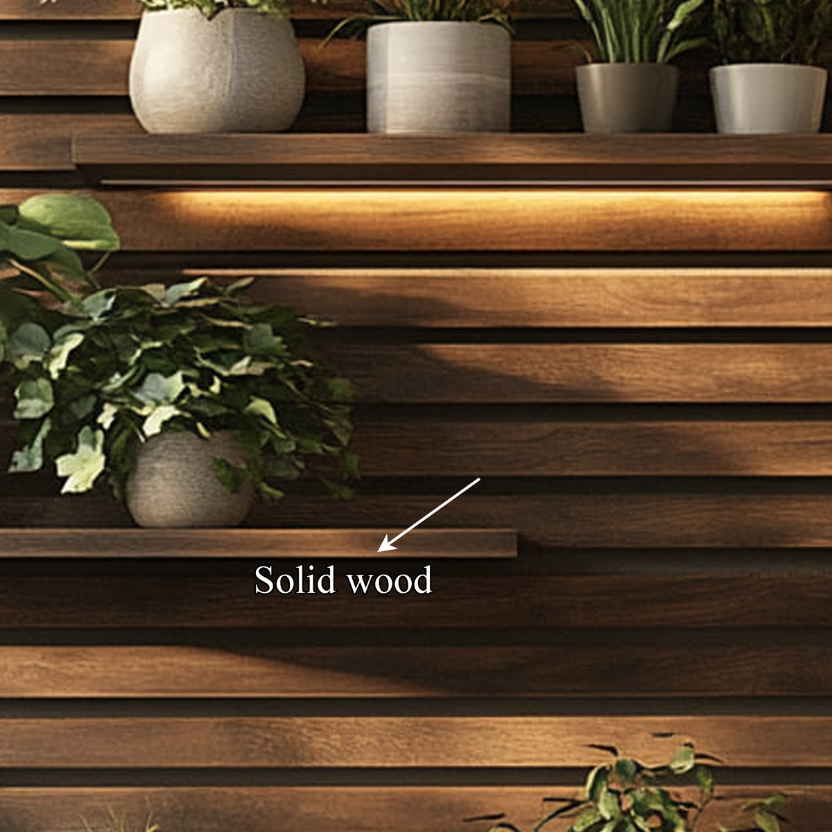 Modern Wooden Wall Planter Shelf Living Room Or Hallway