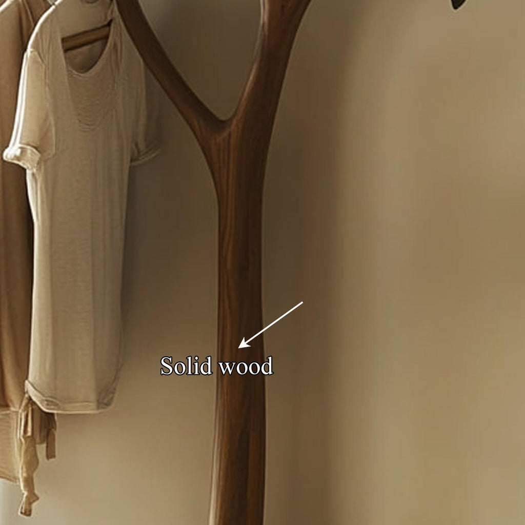 Handcrafted Solid Wood Tree Rack Organic Bedroom