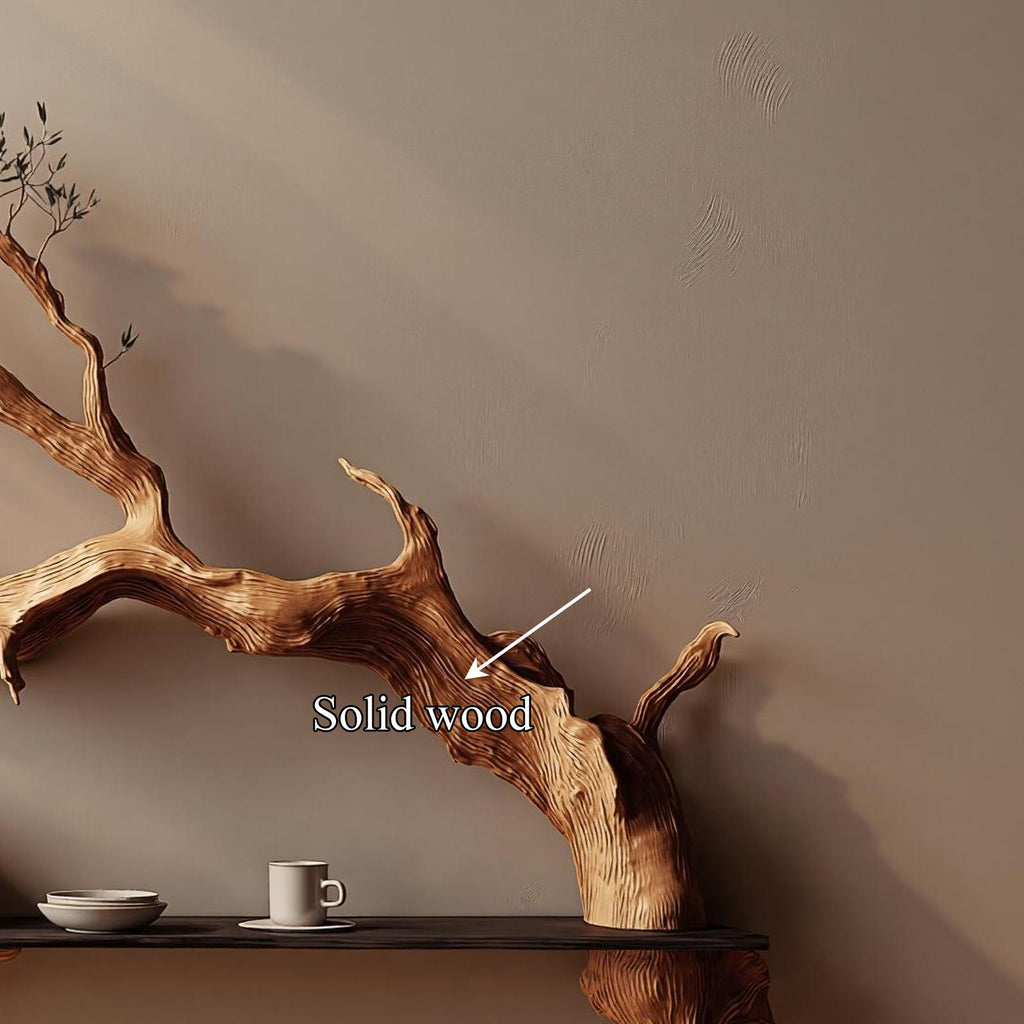 Rustic Tree Branch Floating Shelf Living Room Wall Decor