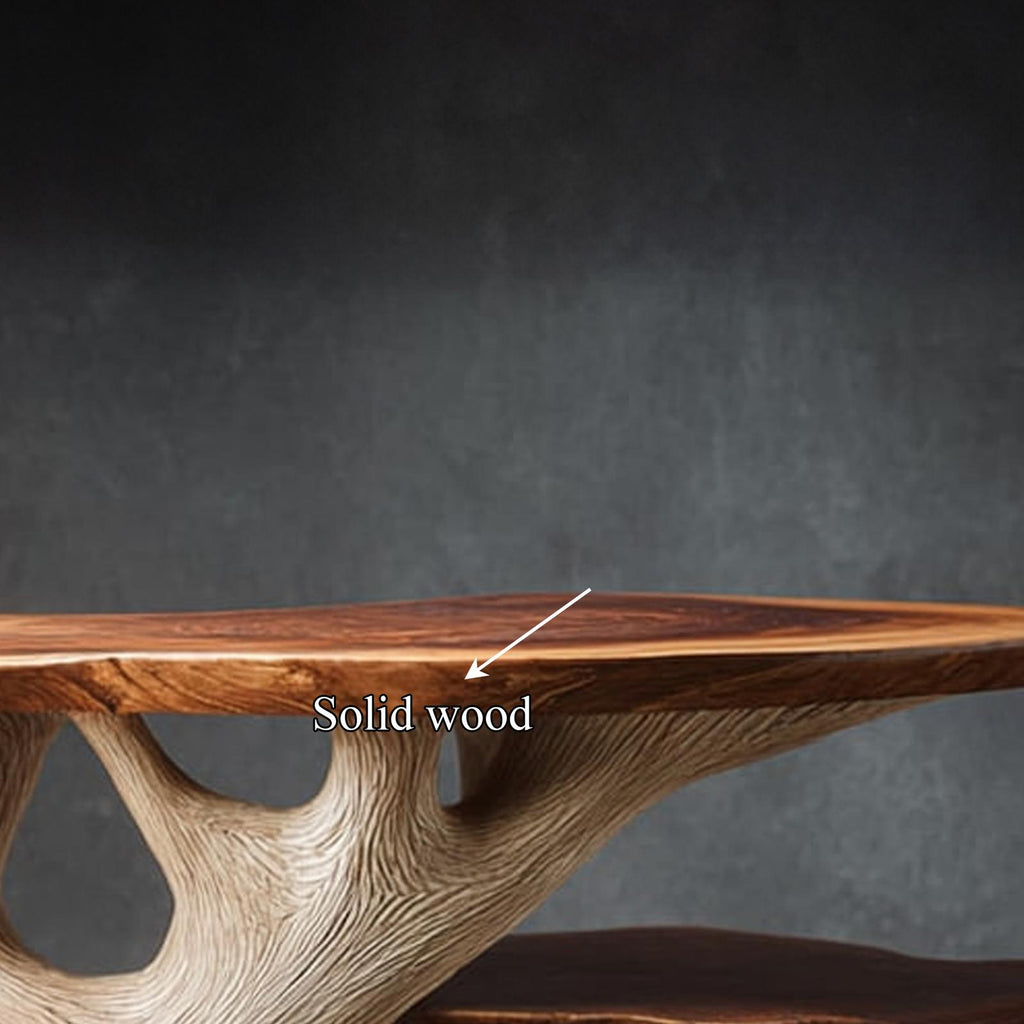 Rustic Sculptural Bedside Table Bedroom Living Room Decor