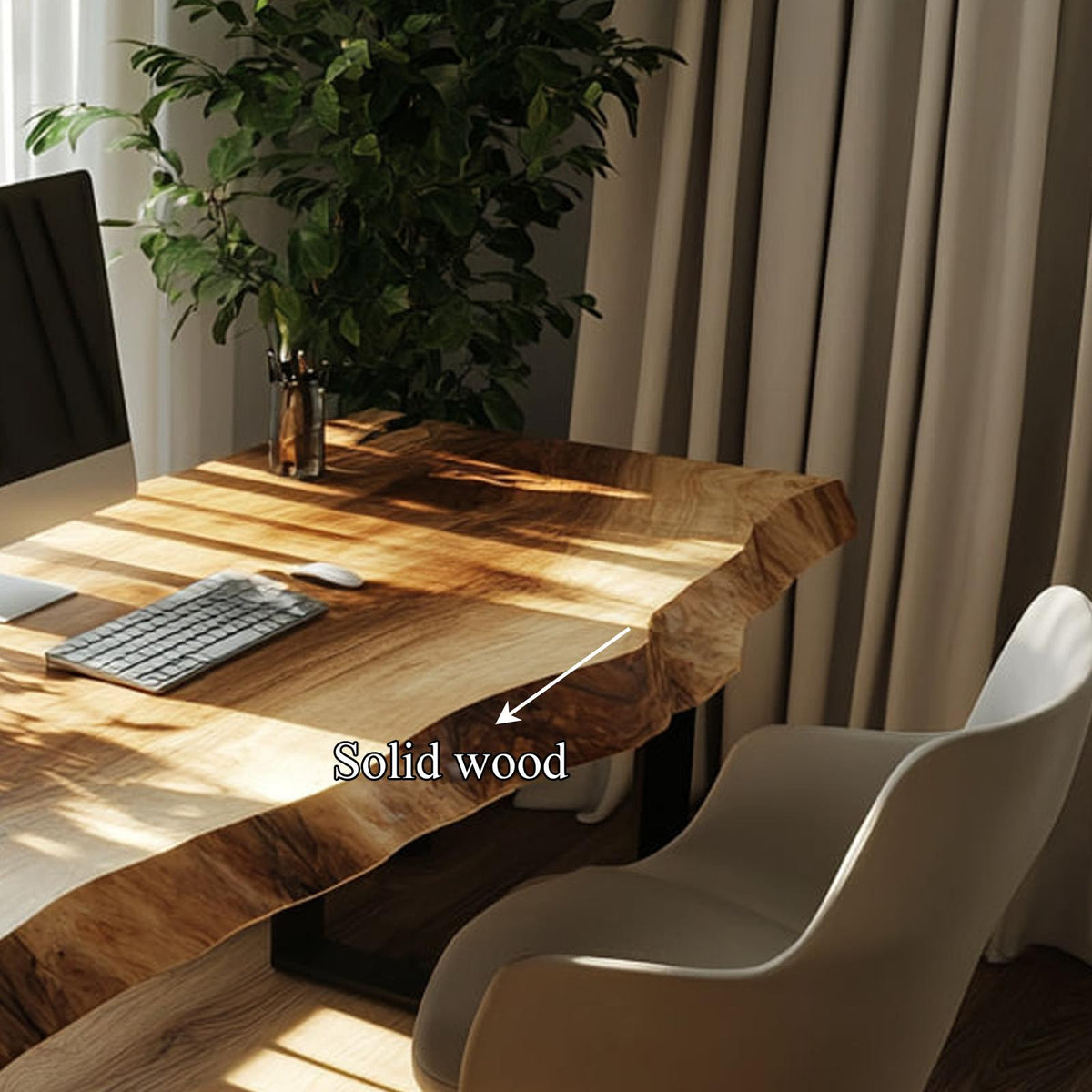 Rustic Live Edge Writing Desk Home Office And Reading Room