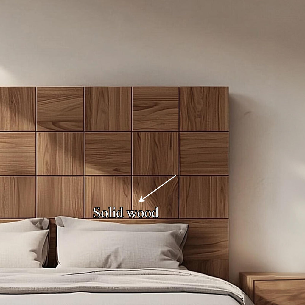 Mid Century Solid Wood Headboard Master Bedroom Decor SINLKIDH010