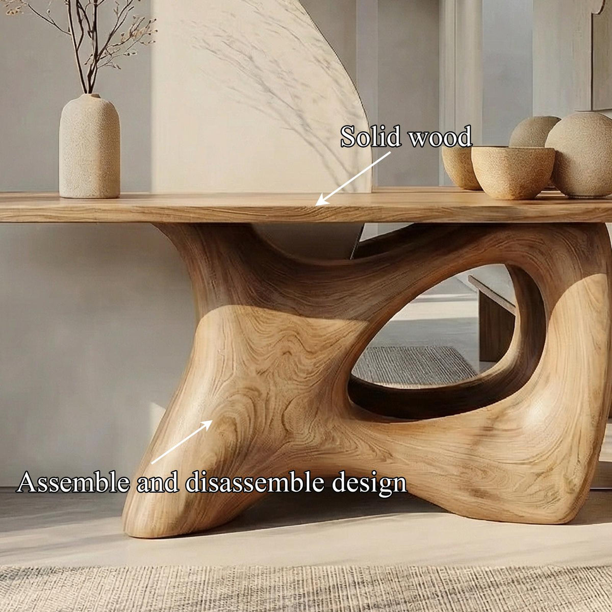 Organic Freeform Base Console Table Entryway Hallway Living Room