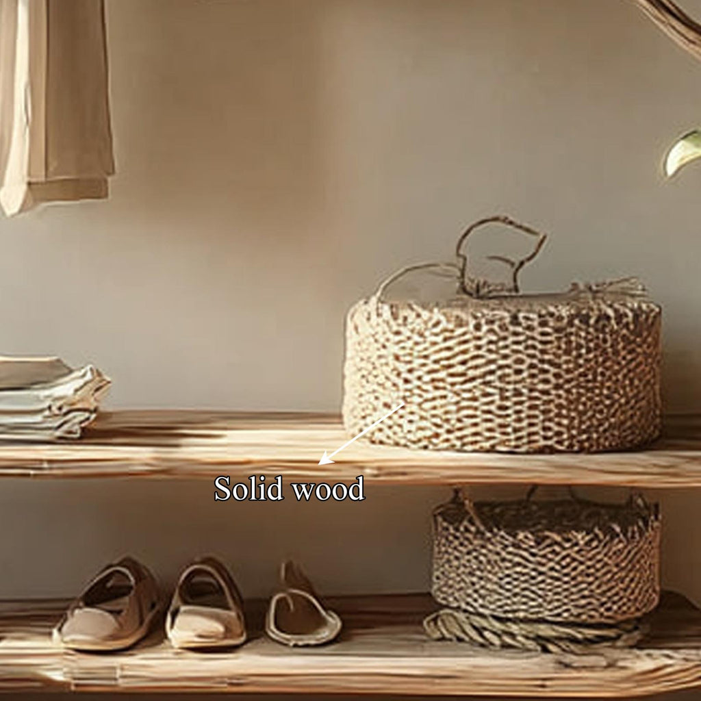 Rustic Clothing Rack Bedroom Entryway Storage
