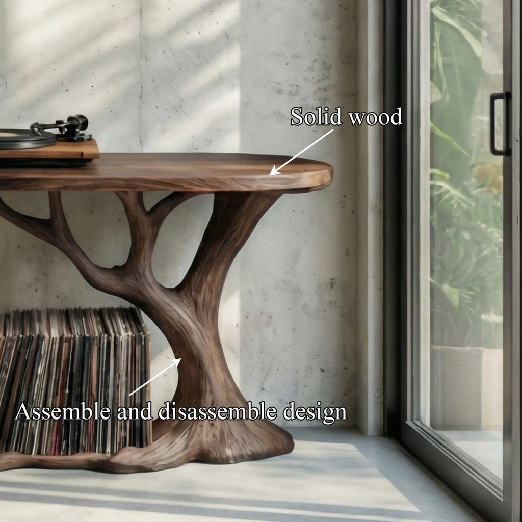 Modern Tree Shaped Record Player Stand Living Room
