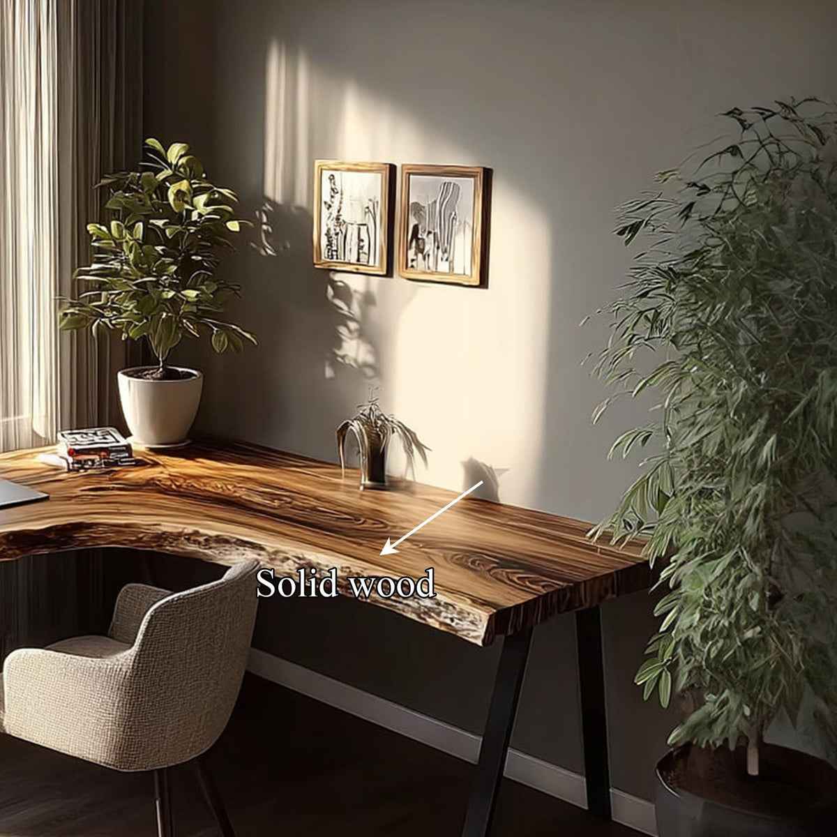 Rustic Organic Modern Work Corner Desk Home Office And Study Room
