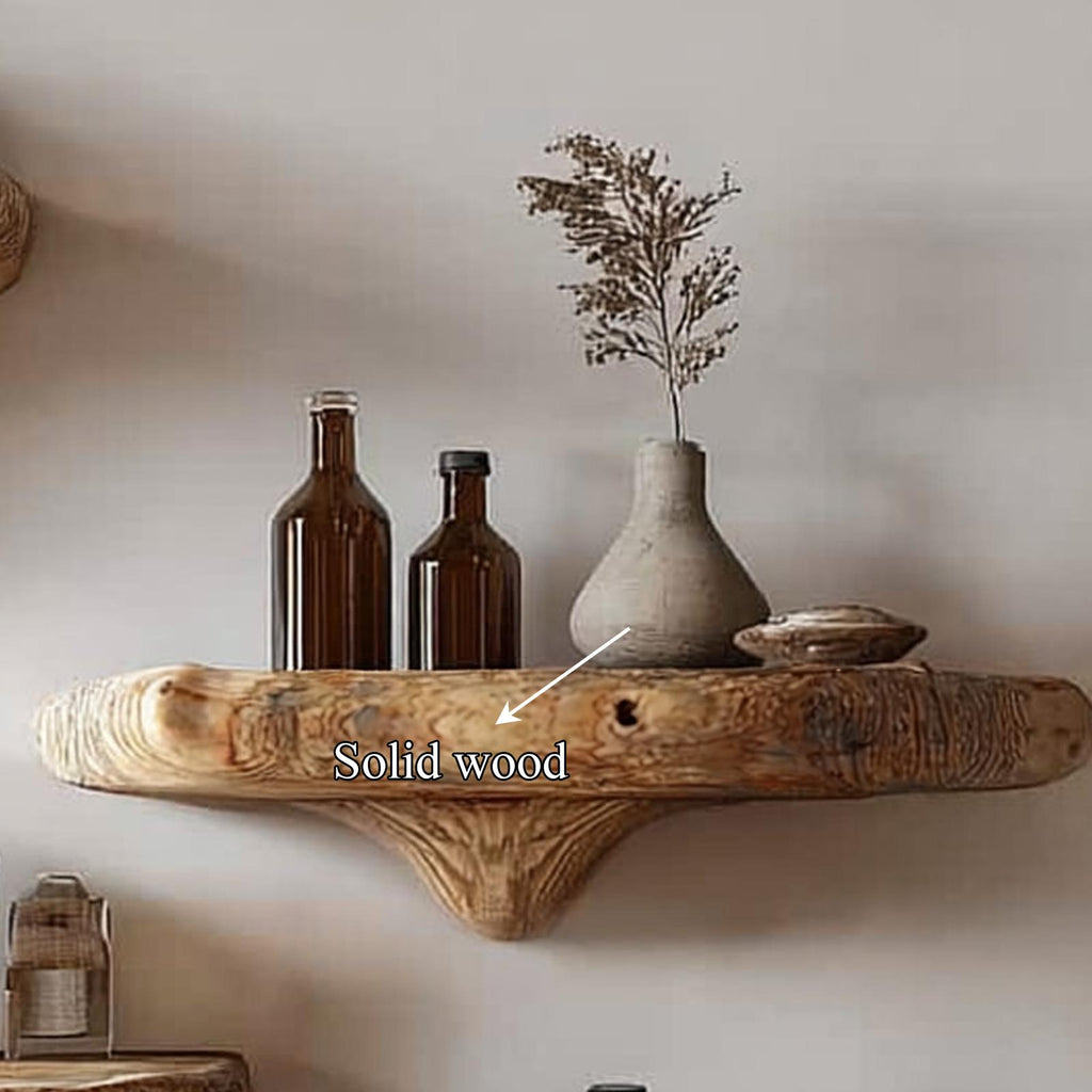 Midcentury Mushroom Floating Shelves Bedroom