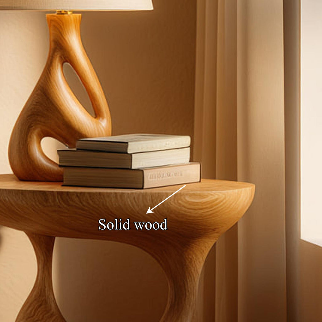 Handcrafted Mid Century Modern Bedside Table, Wood Nightstand & Minimalist End Table for Bedroom, Living Room