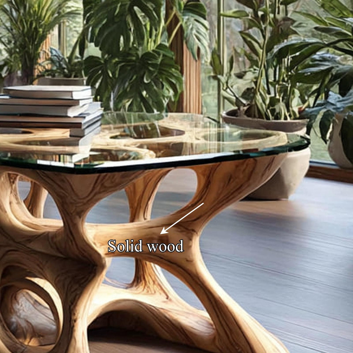 Spry Interior Mid Century Solid Wood Coffee Table, Contemporary Living Room Accent Center Table, Model SINLKICF112