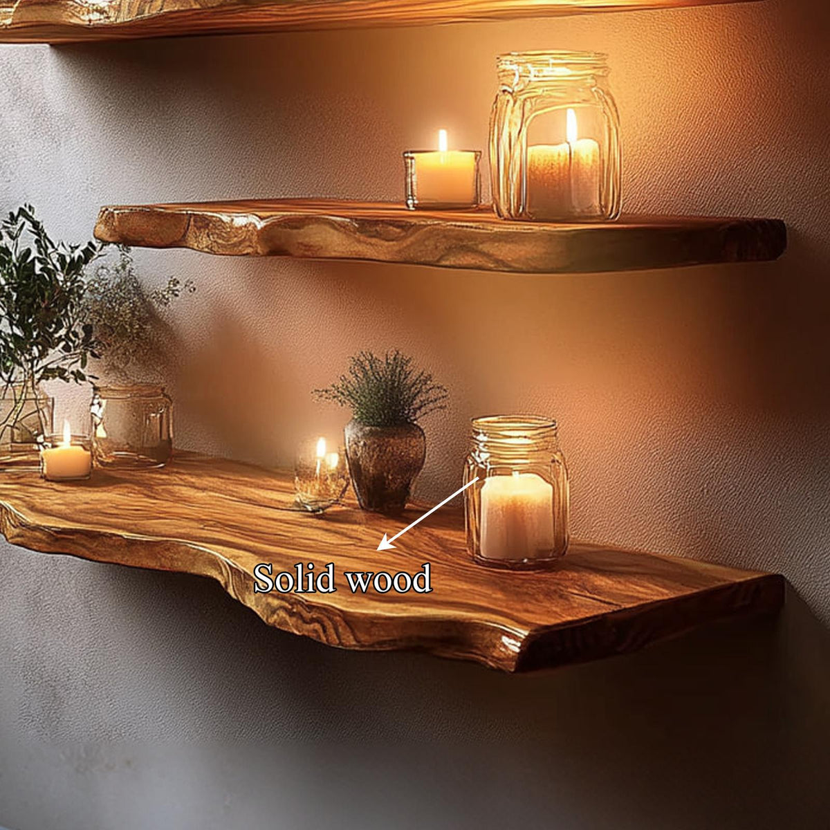Rustic Floating Shelf Cozy Living Room Or Bedroom