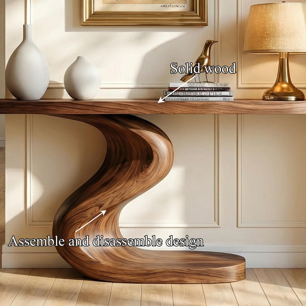 Artistic Flowing Base Console Table Entryway Hallway Living Room