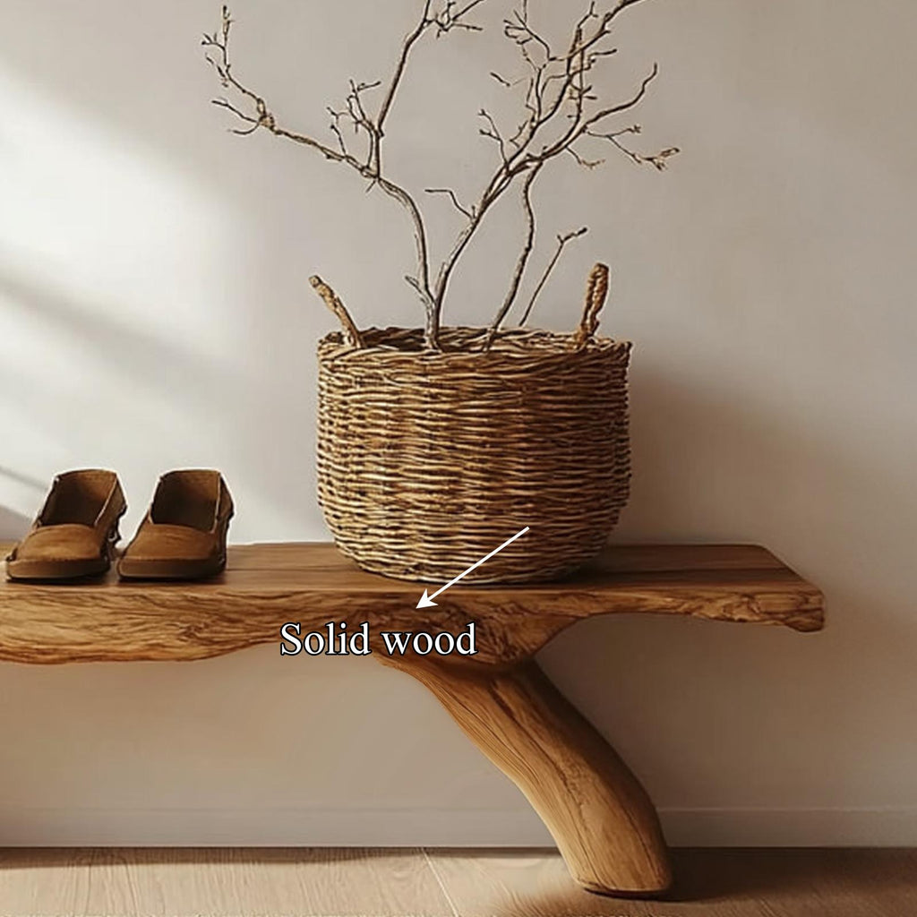 Rustic Natural Wood Bench Bedroom Or Living Room Furniture