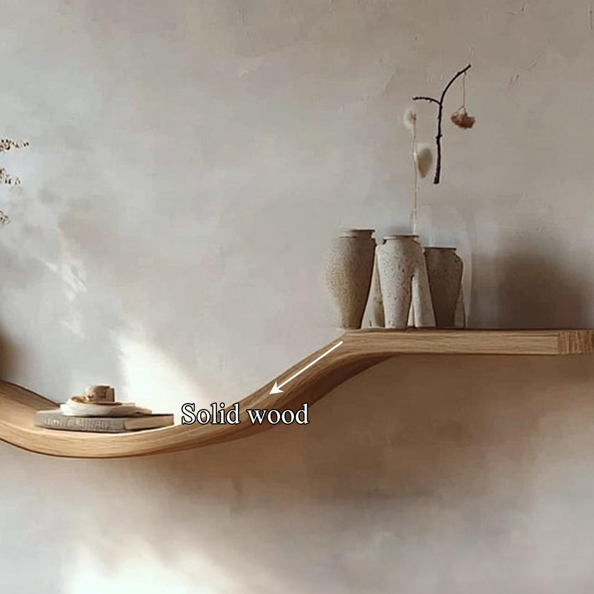 Organic Modern Sculpted Wall Shelf Living Room Or Entryway