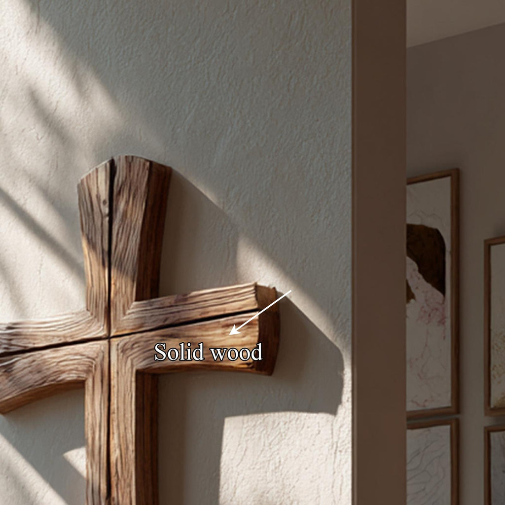 Rustic Wooden Wall Cross Living Room And Study Room