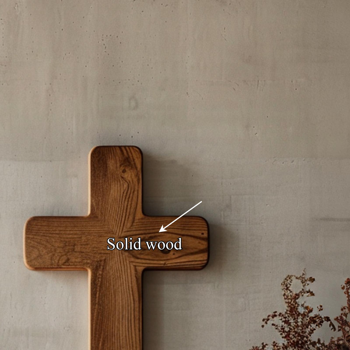 Spry Interior Rustic Minimalist Wood Wall Cross, Handcrafted Christian Spiritual Hanging Decor for Living Room & Meditation Altar SINLKIWD011