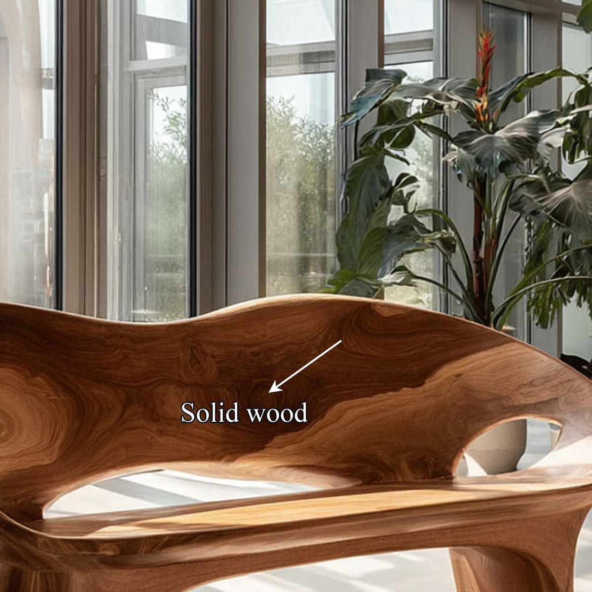Modern Organic Sculptural Bench Living Room