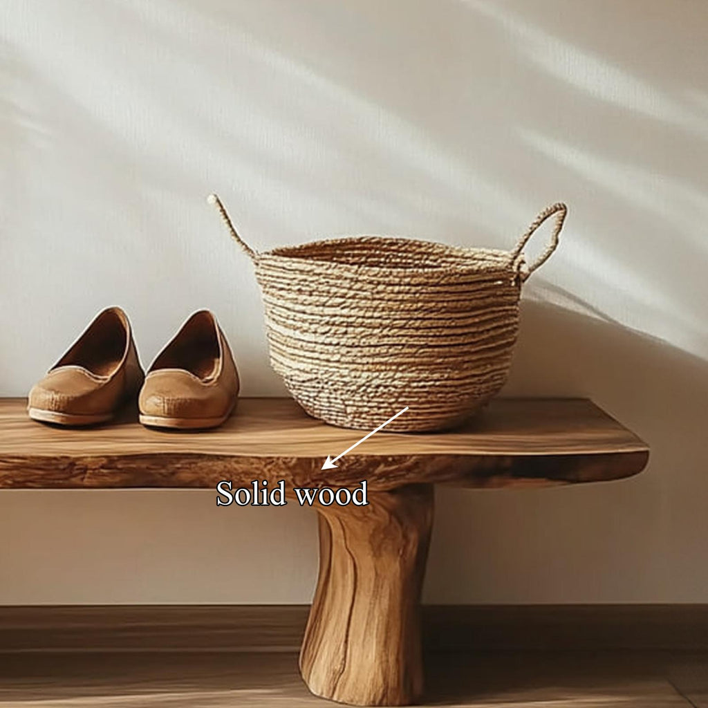 Rustic Live Edge Bench Living Room Entryway Furniture