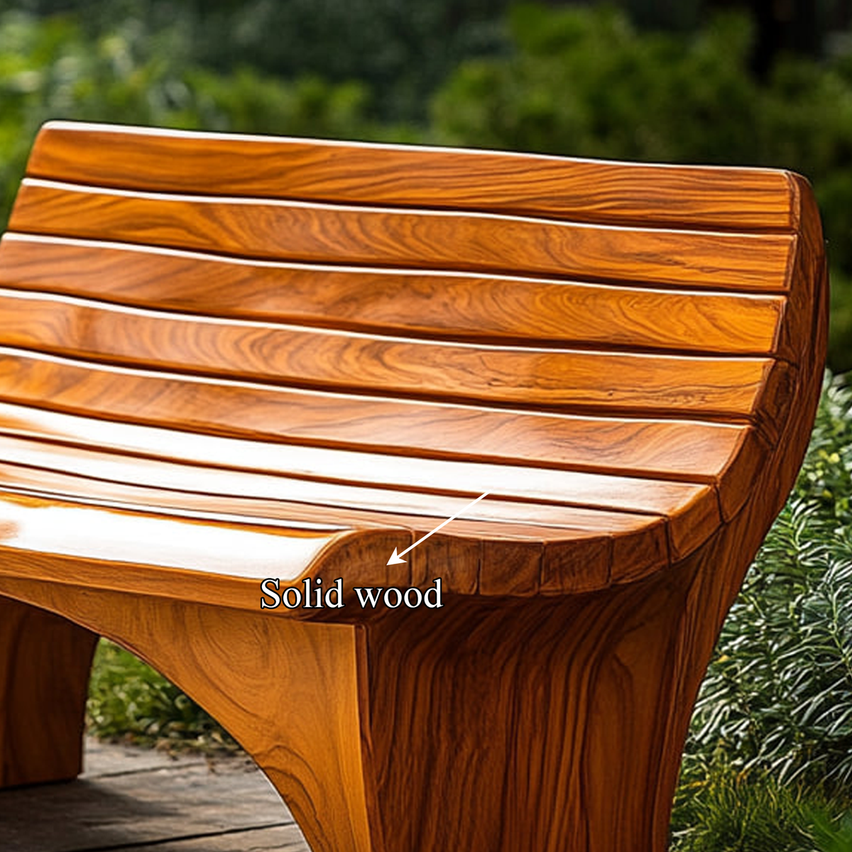 Sculptural Modern Garden Bench Outdoor Patio SINLKIRS042
