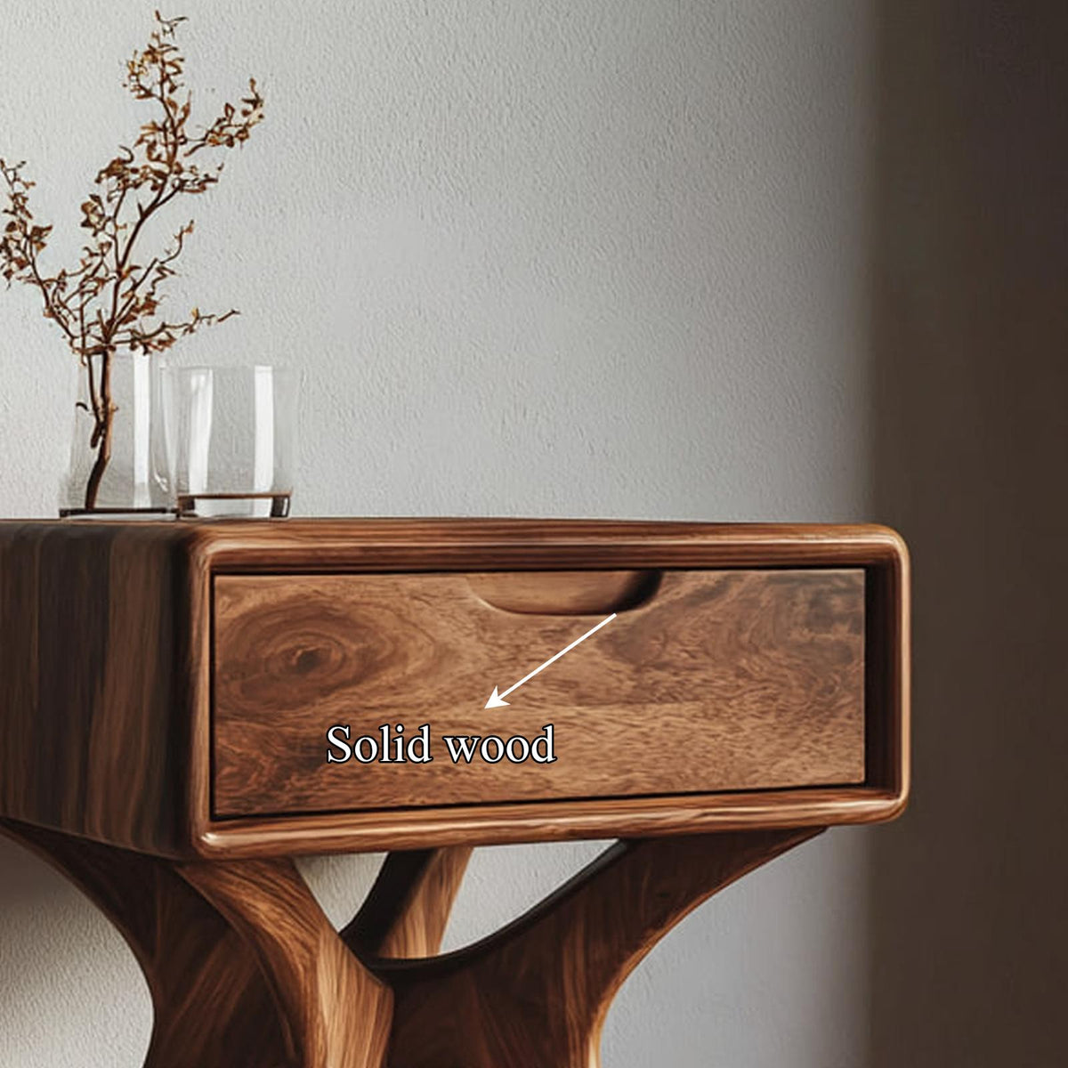 Organic Modern Sculptural Side Table Bedroom Or Living Room